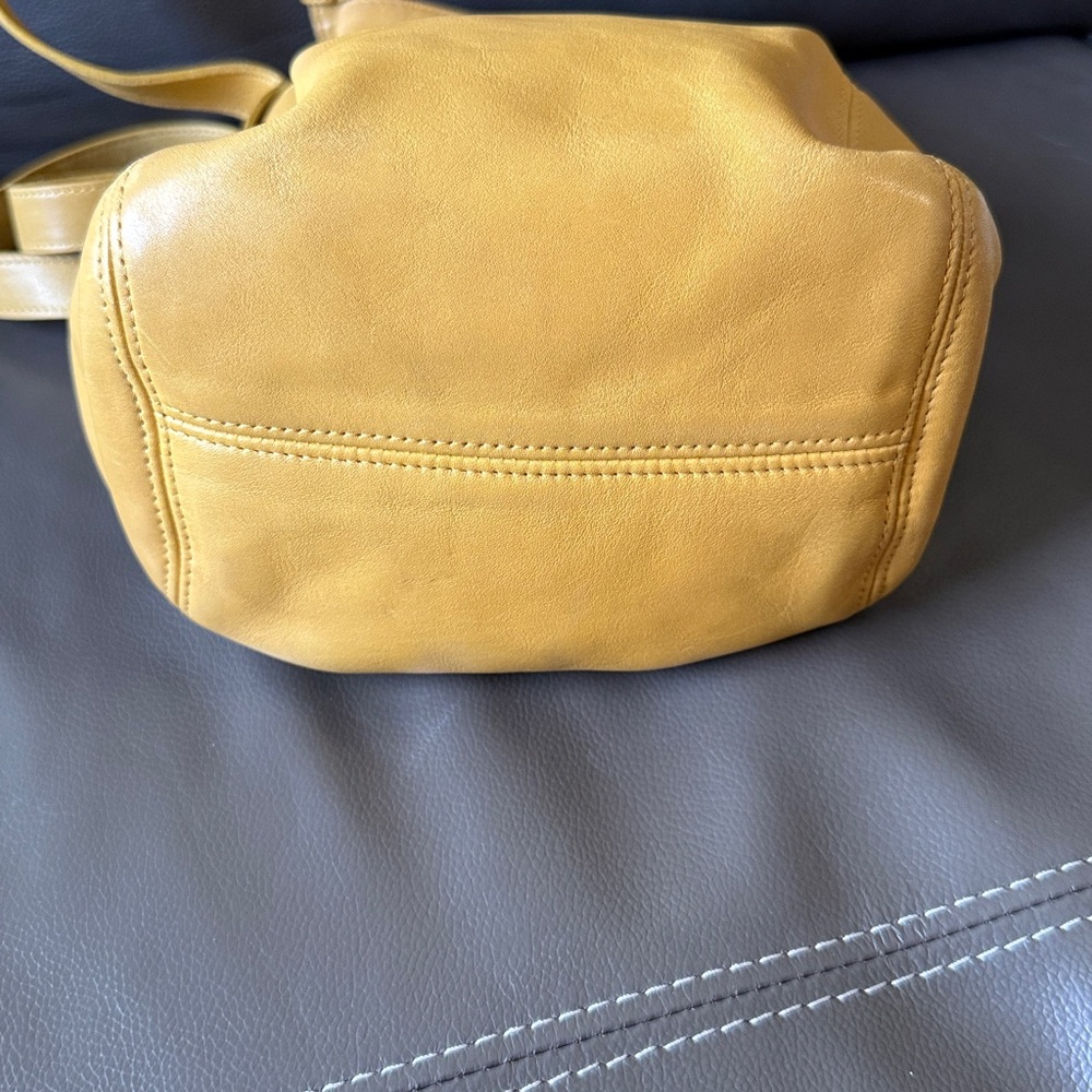 Vintage Coach SoHo Belted Pouch Bag Style # 4156 Yellow - Picture 10 of 16